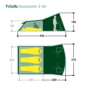 FRILUFTS GRASSHOLM 3 AIR – Familienzelt 15