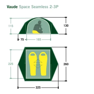 VAUDE SPACE SEAMLESS 2-3P – Kuppelzelt 23