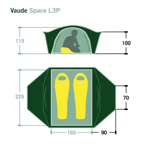 VAUDE SPACE L 3P – Kuppelzelt 25